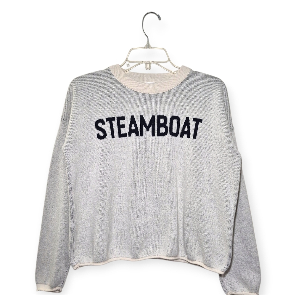 TOWN PRIDE Steamboat Sweater White Cream Navy XS